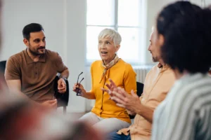Woman speaking to group