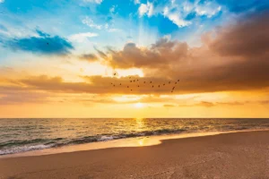 Florida sunrise over beach